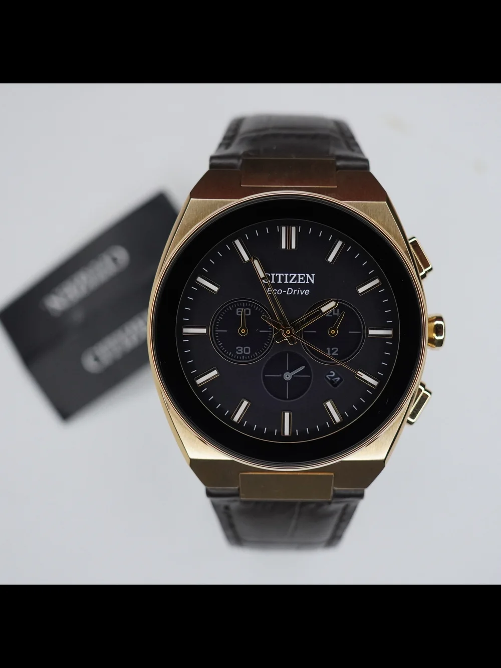 Citizen Eco-Drive Axiom SC CA4583-01E Rose Gold Chronograph Sapphire Watch